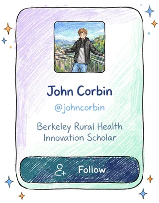 Hand-drawn maker profile card