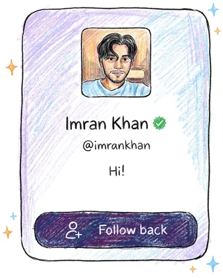 Hand-drawn maker profile card
