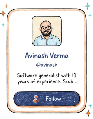 Hand-drawn maker profile card